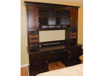 Large Solid Wood Desk With Power Outlets