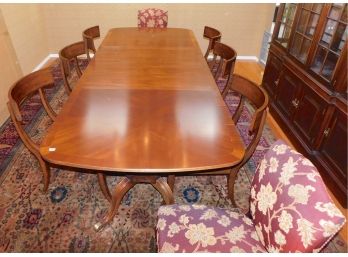 Mahogany Dining Table With 8 Design Master Chairs