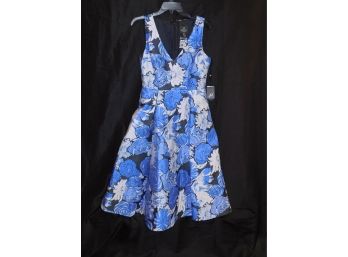 Adrianna Papell Size 12 Women's Blue & White Formal Dress - Brand New
