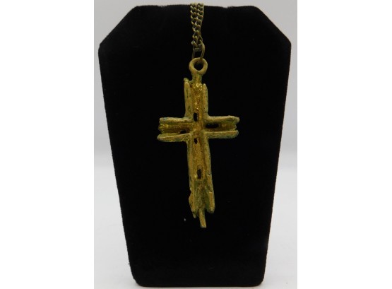 Costume Gold Cross Necklace With Chain