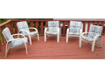 Set Of 5 Outdoor Chairs With Cushions