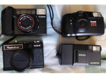 Set Of 4 Vintage Cameras