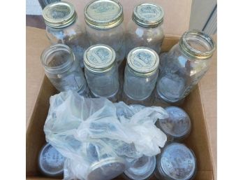 Lot Of Assorted Mason Jars With Lids