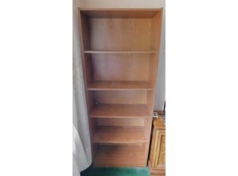 Tall Wooden 5 Shelf Bookcase