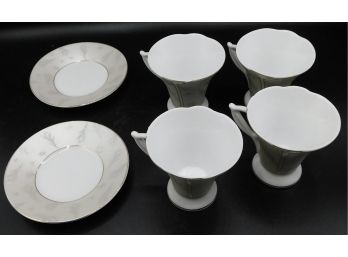 Imperial Porcelain Milano Teacups And Saucers