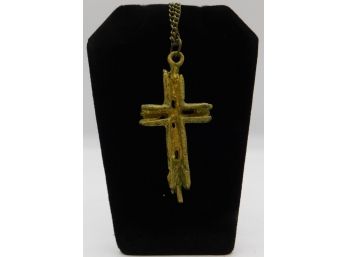 Costume Gold Cross Necklace With Chain