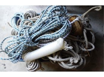 Crate Of Assorted Lengths Of Rope