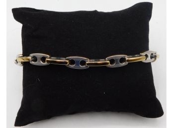 INOX Two Tone Silver And Gold Link Men's Bracelet