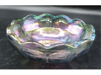 Federal Glass - Yorktown Colonial Dish With Iridescent Clear Pattern