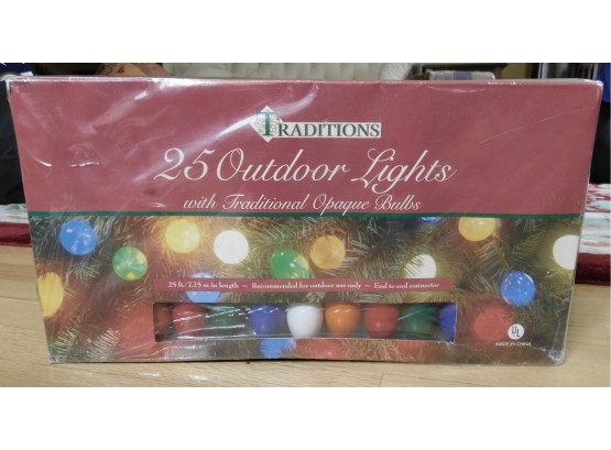 Traditions 25 Outdoor Holiday Lights, 2 Boxes, Never Used