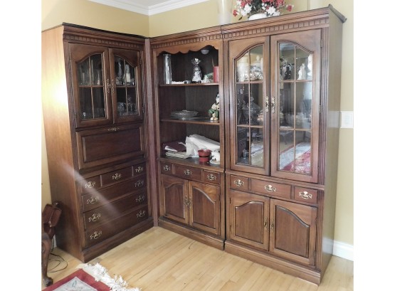 Pionite Furniture 3 Piece Lighted China/Bar Cabinet