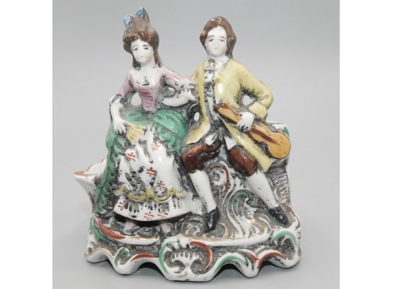 1950s Era Made In Japan 'man & Woman' Figurine/Trinket Tray