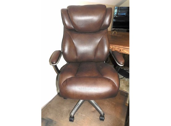 LaZboy Desk Chair, Brown Leather