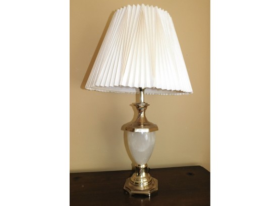 Pair Of Vintage Marble Lamps, 30'H