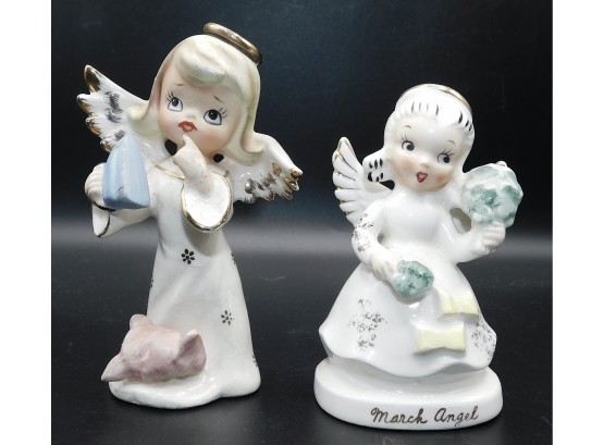Pair Of Vintage Angel Figurines