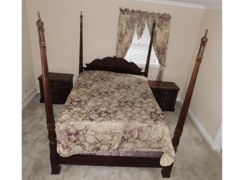 Bernhardt Furniture Canopy Bed With Two Night Tables