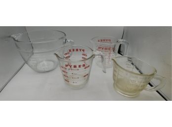 Assorted Lot Of Glass Measuring Cups