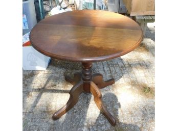 Antique Walnut Tilt-top Round Pedestal Table