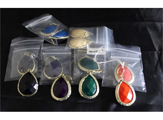 Assorted Color Teardrop Earrings