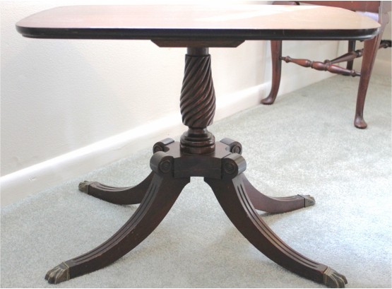 Antique Metal Footed Accent Table