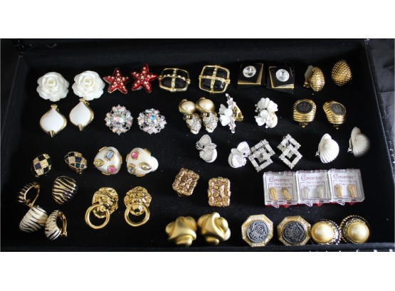 Large Assortment Of Clip On Earrings