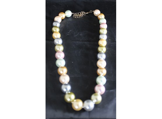 Joan Rivers Multi Colored Czech Glass Bead Necklace 28'