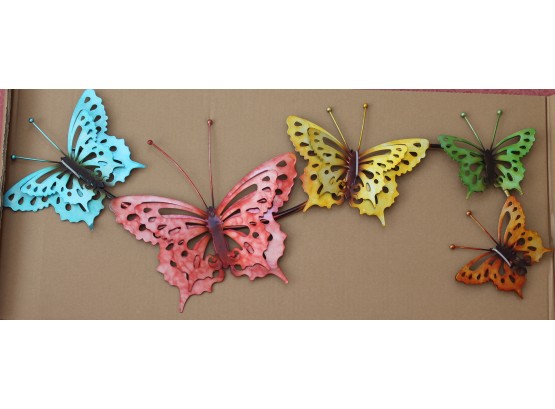 Colorful Assorted Metal Butterfly Wall Decor