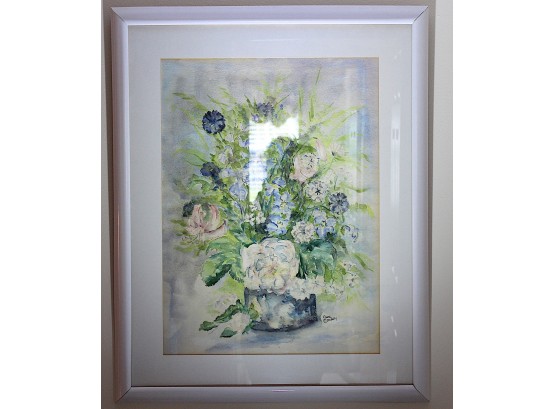 Stunning June Conboy Floral Framed Watercolor