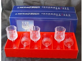 12 Cristal D'arques Longchamp 6cl Cordial Glasses, New