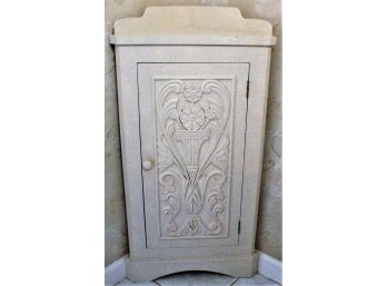 Vintage Handcrafted Stone Corner Cabinet