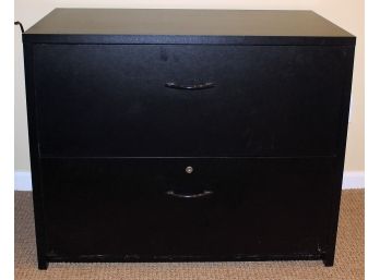 Deskco Office Furniture - 2 Drawer Lateral Black File Cabinet