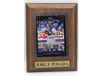 2007 Topps #295 Jorge Posada New York Yankees Card -  Framed