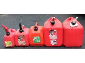 Lot Of Assorted Gas Cans