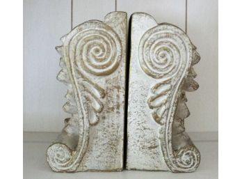 Pair Of Painted Brass Ethan Allen Bookends