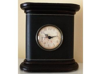 Imax Leather Mantel Clock