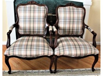 Ethan Allen Jacqueline Arm Chairs - Set Of Two