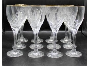 Lenox Debut Gold Crystal Wine Glasses - Set Of 12