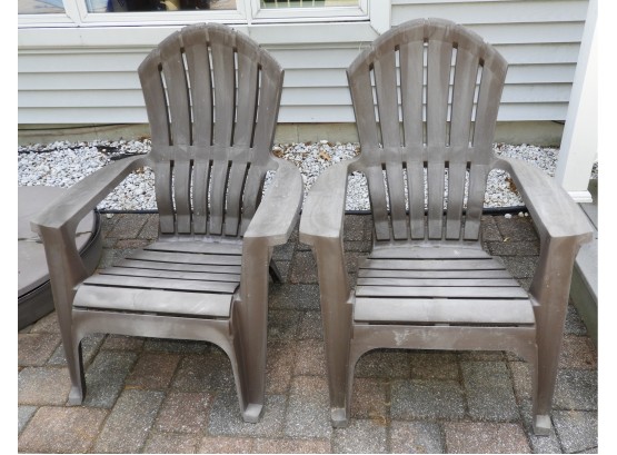 Set Of 4 Plastic Adirondack Chairs