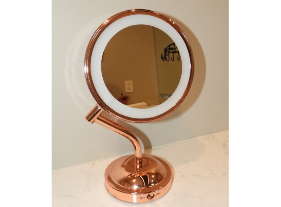 Battery Operated Lighted Round Mirror