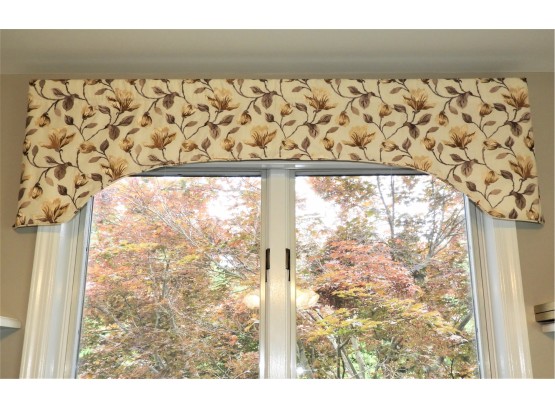 Set Of 2 Valance Curtains With Yellow Flowers