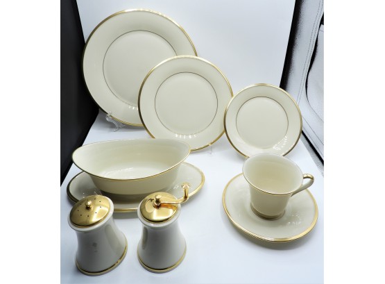 Lenox 'eternal Dimension Collection' China Dish Set With 24kt Gold Accents