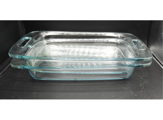 Pyrex Set Of 2  3-quart Rectangle Dishes With Handles