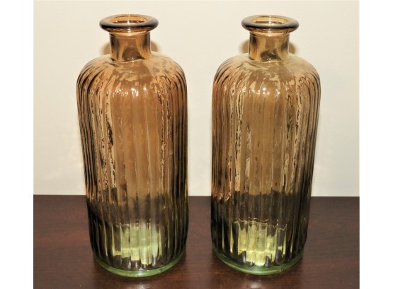'vitrocolor' Set Of 2 Decorative Colored Glass Jars