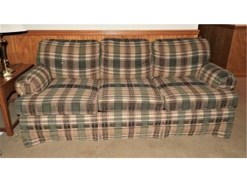 Green/tan Plaid Clayton Marcus Sleeper Sofa