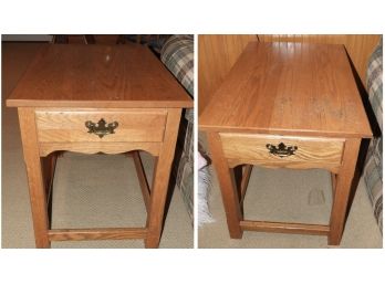 Pennsylvania House Set Of 2 Wood Side Tables With Draw