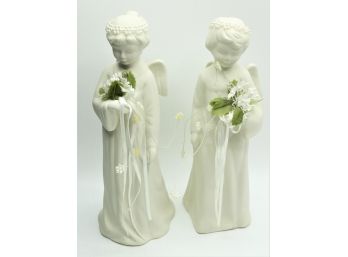 Set Of 2 Battery Operated Lighted Angels