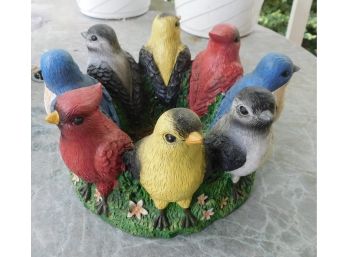 Decorative Resin Bird Pot Holder Decor