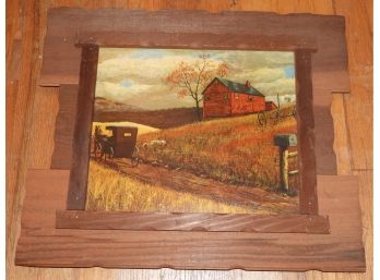 Vintage Guy Cohelech Homecoming Framed Painting