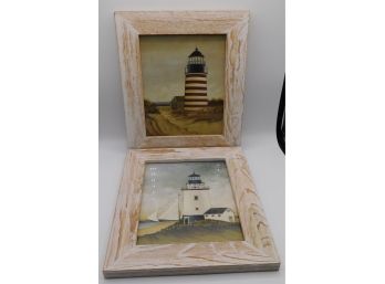 Pair Of Framed Lighthouse Prints