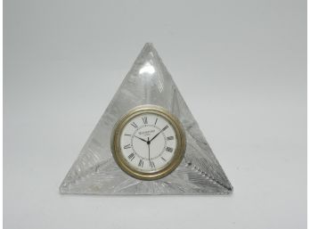 Vintage Waterford Crystal Pyramid Desk Clock